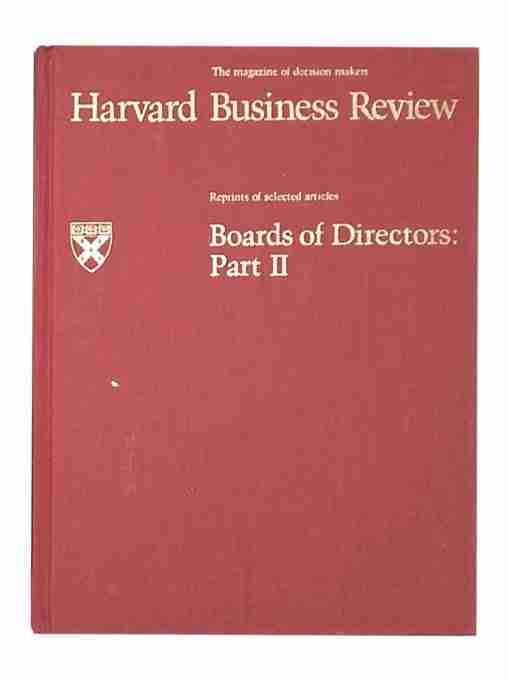 Harvard Business Review: Boards of Directors 2