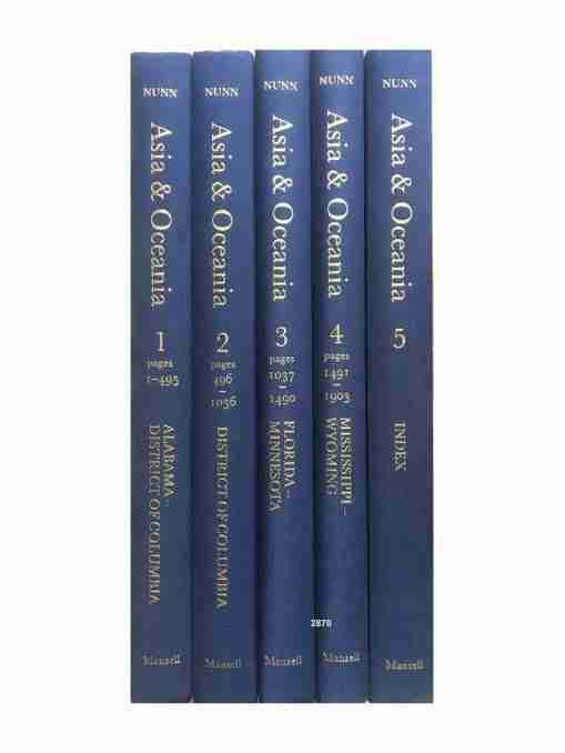 Asia And Oceania A Guide To Archival And Manuscript Sources In The United States – 5 Volume Set